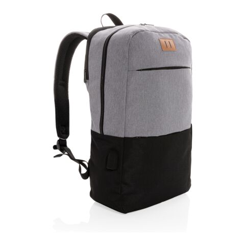 Moderna mochila portátil de 15.6&quot; USB y RFID sin PVC negro | sin montaje de publicidad | no disponible | no disponible | no disponible
