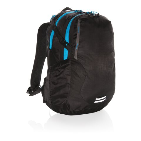 Mochila mediana Explorer de senderismo 26L sin PVC negro-azul | sin montaje de publicidad | no disponible | no disponible | no disponible
