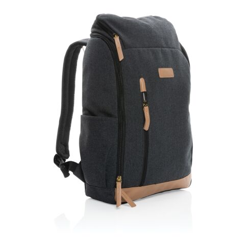 Mochila para ordenador portátil de 15" Impact AWARE™ 16 oz negro | sin montaje de publicidad | no disponible | no disponible | no disponible