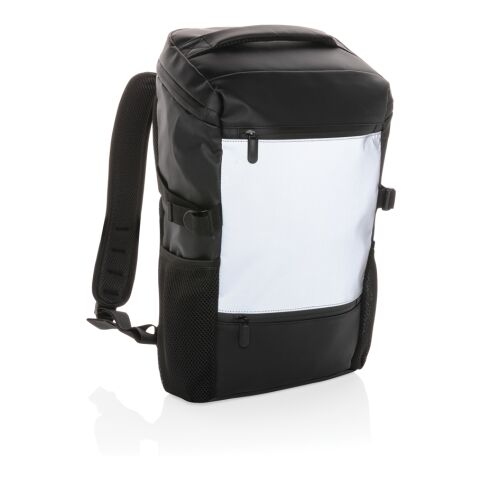 Mochila reflectante de PU para portátil de 15,6&quot; negro | sin montaje de publicidad | no disponible | no disponible