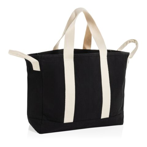 Bolsa playa BEAU AWARE™ lona reciclada 400 g/m² asa lateral negro | sin montaje de publicidad | no disponible | no disponible | no disponible