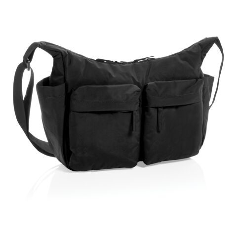 Bolso cruzado acolchado de nailon reciclado KENTO URBAN RCS negro