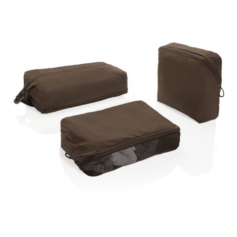 Set cubos organizadores RCS nailon reciclado KENTO URBAN marron