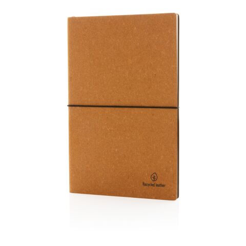 Libreta de cuero reciclado A5 marrón | sin montaje de publicidad | no disponible | no disponible