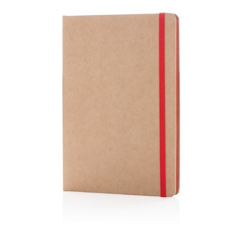 Libreta A5 ecológica de kraft rojo | sin montaje de publicidad | no disponible | no disponible