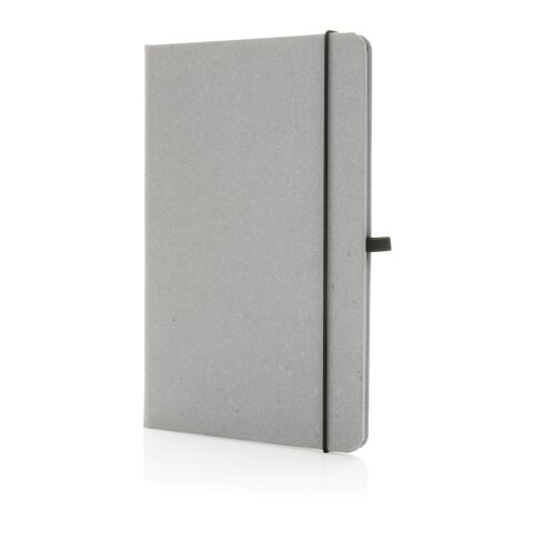 Libreta A5 de cuero reciclado de tapa dura gris claro | sin montaje de publicidad | no disponible | no disponible
