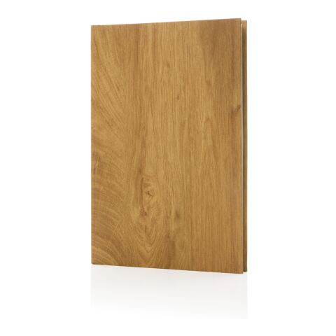 Libreta A5 con estampado de madera Kavana marron | sin montaje de publicidad | no disponible | no disponible