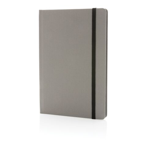 Libreta A5 RPET con certificación GRS gris-negro | sin montaje de publicidad | no disponible | no disponible