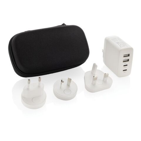 Cargador viaje de plástico Travel Charge Pro RCS con USB C blanco-negro | sin montaje de publicidad | no disponible | no disponible