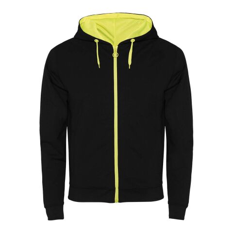 Chaqueta sudadera unisex &quot;Fuji&quot; Estándar | Negro intenso-Fluor Yellow | roly- | sin montaje de publicidad | no disponible | no disponible | no disponible
