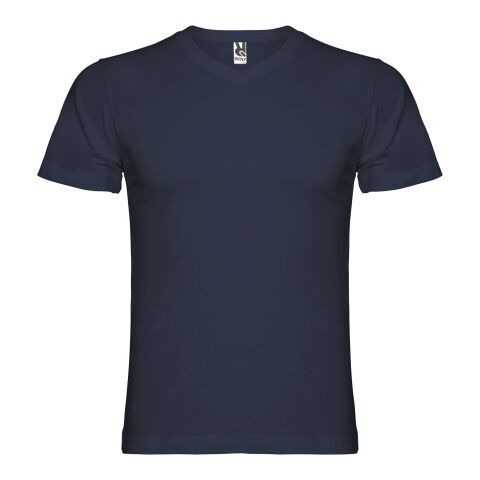 Camiseta de cuello de pico de manga corta para hombre &quot;Samoyedo&quot; Estándar | Navy Blue | 2XL | sin montaje de publicidad | no disponible | no disponible | no disponible