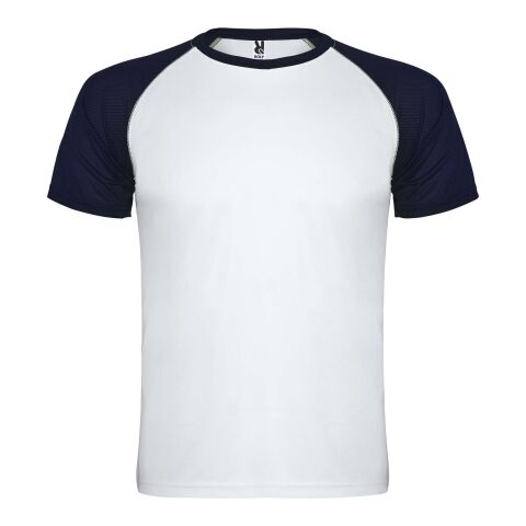 Camiseta deportiva de manga corta unisex &quot;Indianapolis&quot; Estándar | Blanco-Navy Blue | roly-M | sin montaje de publicidad | no disponible | no disponible | no disponible