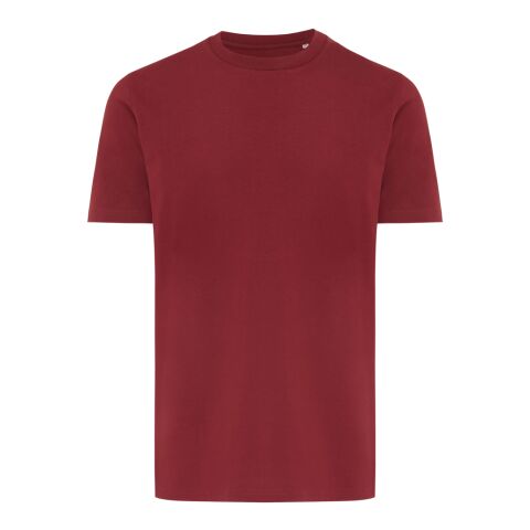 Camiseta Iqoniq Brett de algodón reciclado rojo burdeos | L | sin montaje de publicidad | no disponible | no disponible | no disponible