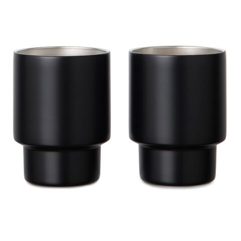Set 2 tazas de acero inoxidable recicladas VINGA Nagano RCS negro | sin montaje de publicidad | no disponible | no disponible