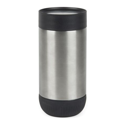 Taza push VINGA Erie RCS SS reciclada 350 ml plata-negro | sin montaje de publicidad | no disponible | no disponible