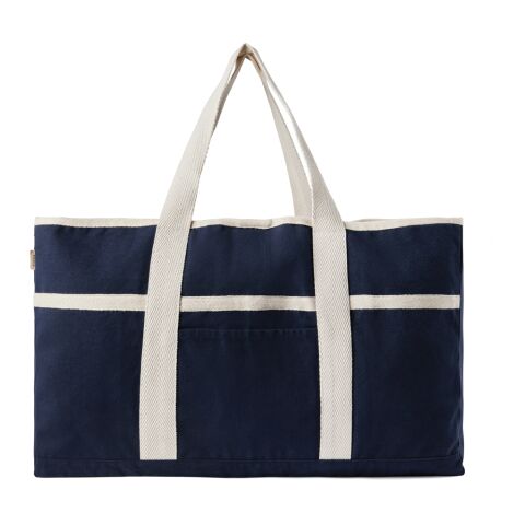 Bolsa de playa VINGA Volonne AWARE™ de lona reciclada azul-blanquecino | sin montaje de publicidad | no disponible | no disponible | no disponible