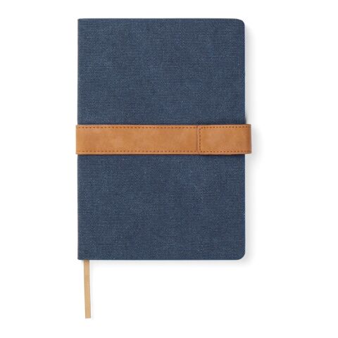 Libreta VINGA Bosler de lona reciclado RCS azul marino | sin montaje de publicidad | no disponible | no disponible