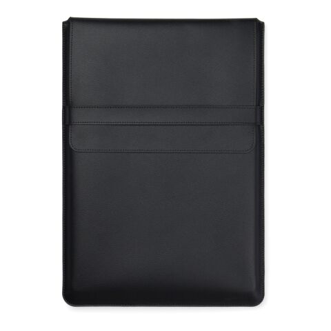Funda para portátil de 14&quot; Timo PU RCS RPET negro | sin montaje de publicidad | no disponible | no disponible