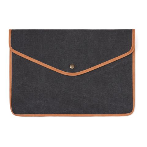 Funda para portátil 14&quot; de lona reciclada VINGA Bosler GRS negro | sin montaje de publicidad | no disponible | no disponible