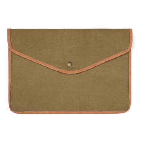 Funda para portátil 14" de lona reciclada VINGA Bosler GRS verde | sin montaje de publicidad | no disponible | no disponible
