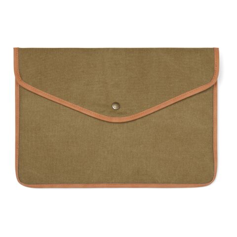 Funda para portátil 16" de lona reciclada VINGA Bosler GRS verde | sin montaje de publicidad | no disponible | no disponible