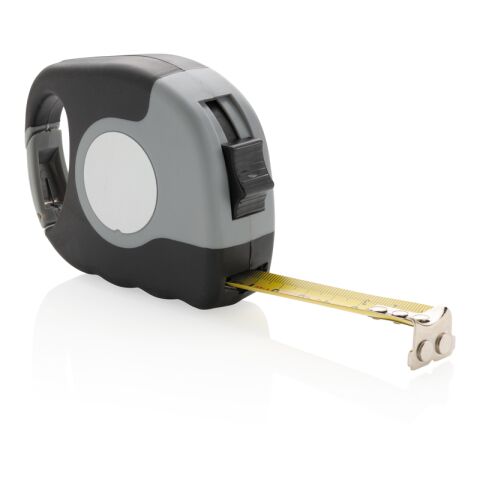 Flexómetro con mosquetón gris-negro | sin montaje de publicidad | no disponible | no disponible