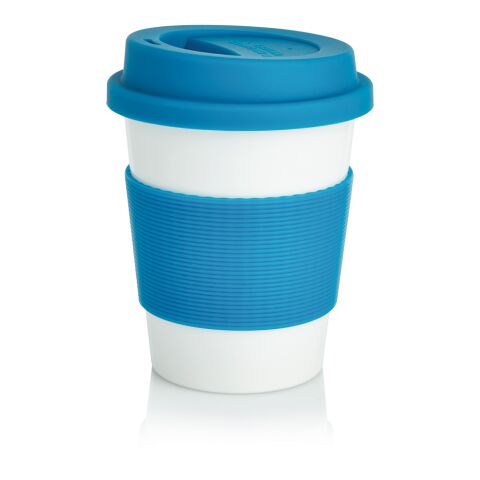 Taza de café PLA azul-blanco | sin montaje de publicidad | no disponible | no disponible