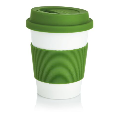 Taza de café PLA verde-blanco | sin montaje de publicidad | no disponible | no disponible