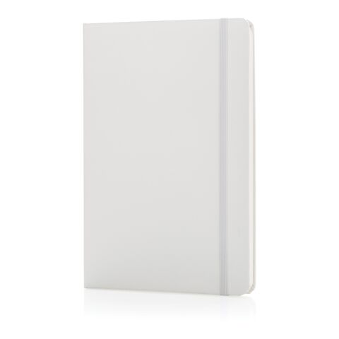 Libreta A5 básica de tapa dura blanco | sin montaje de publicidad | no disponible | no disponible