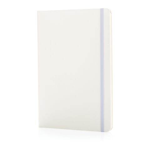 Libreta plana A5 básica de tapa dura blanco | sin montaje de publicidad | no disponible | no disponible