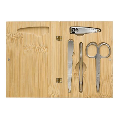 Set de manicura de bambú Lydia marrón | sin montaje de publicidad | no disponible | no disponible