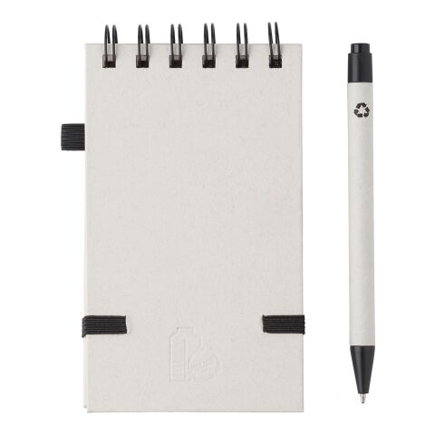 Cuaderno de cartón de leche reciclado Martha negro/ blanco | sin montaje de publicidad | no disponible | no disponible