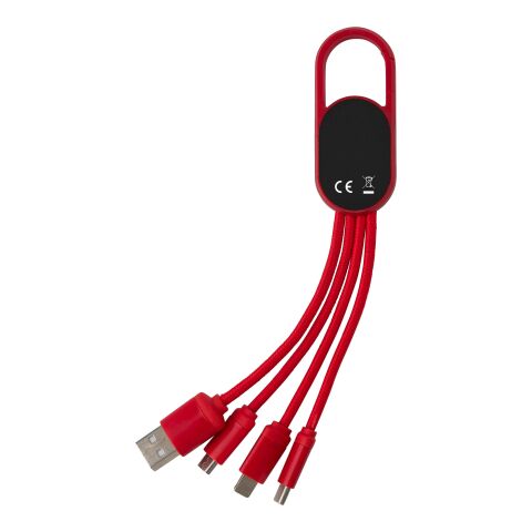 Set de cables de carga 4 en 1 rojo | sin montaje de publicidad | no disponible | no disponible