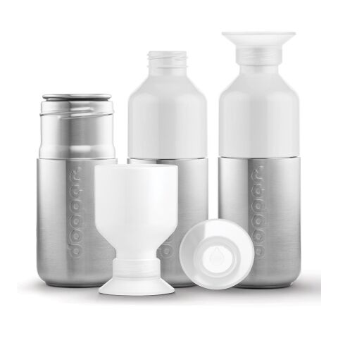 Dopper Steel 350 ML plata/blanco | sin montaje de publicidad | no disponible | no disponible