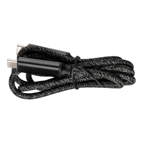 Cable de carga 65W de nailon Claudia negro | sin montaje de publicidad | no disponible | no disponible