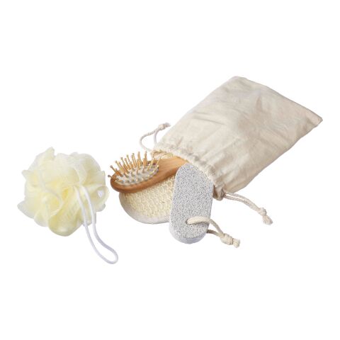 Set de baño de algodón Jean beige | sin montaje de publicidad | no disponible | no disponible