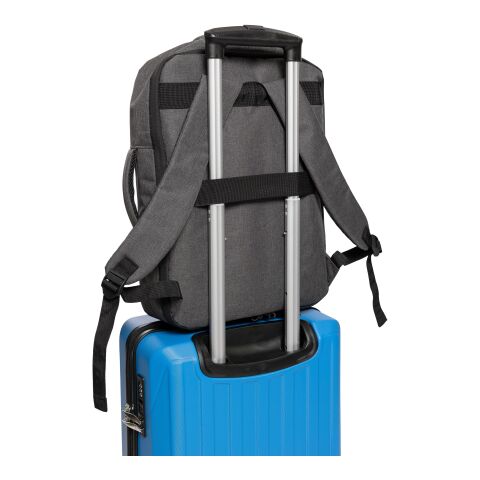 Mochila para pc de poliéster rPET Eulalia gris | sin montaje de publicidad | no disponible | no disponible