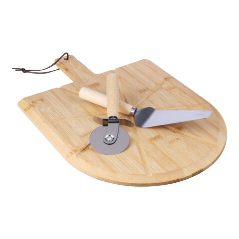 Tabla con set de pizza de bambú Vale marrón | sin montaje de publicidad | no disponible | no disponible