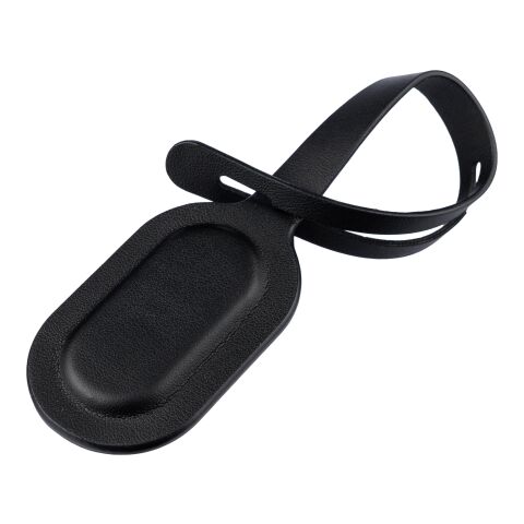 Etiqueta de equipaje de PU reciclado Kaia negro | sin montaje de publicidad | no disponible | no disponible