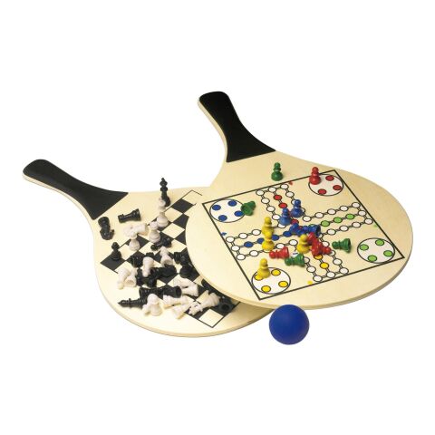 Set de palas de madera y pelota Colby negro | sin montaje de publicidad | no disponible | no disponible