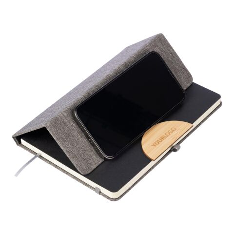 Cuaderno con tapa plegable de rPet Ernst gris | sin montaje de publicidad | no disponible | no disponible