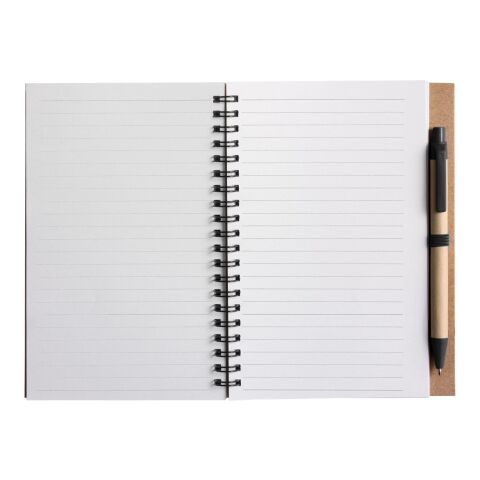 Libreta de cartón reciclado Stella negro | sin montaje de publicidad | no disponible | no disponible