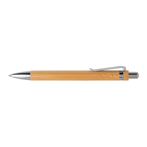 Bolígrafo de bambú, tinta azul negro