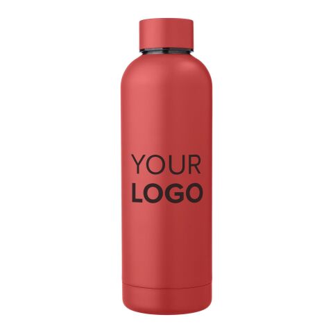 Botella termo de acero inox. reciclado Isaías rojo oscuro