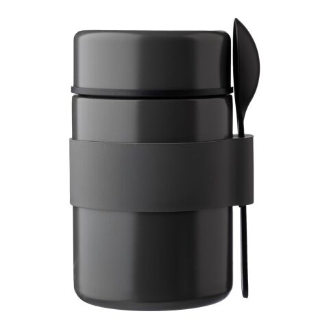 Vaso termo de acero inox. con cuchara Niko gris