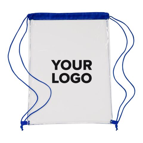Mochila transparente en PVC azul cobalto