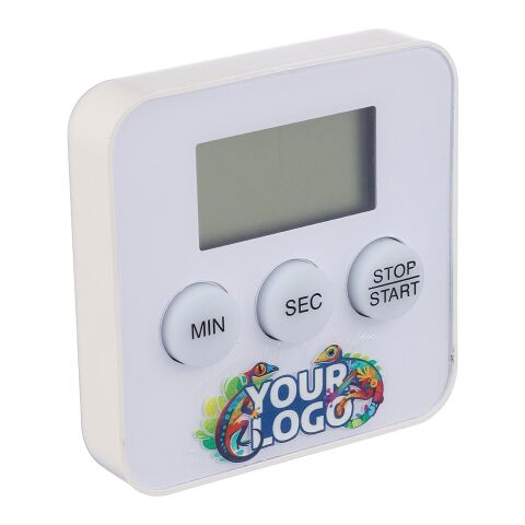 Temporizador de plástico blanco