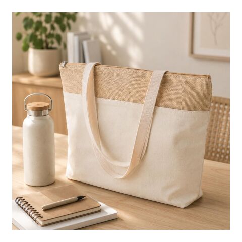 Nevera de yute de algodón Randy beige