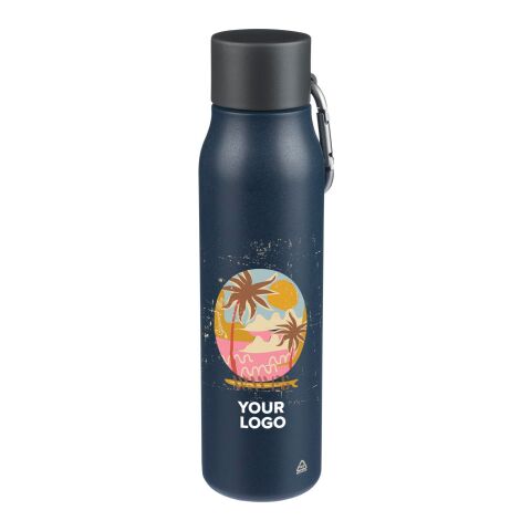 Botella de acero inox. reciclado Cassian azul