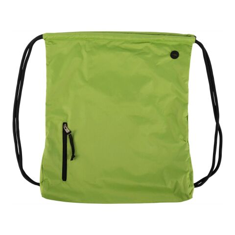 Mochila de seda pongee (190T) con cordones. azul
